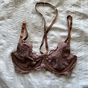 Bronze and Purple Strappy Bralette